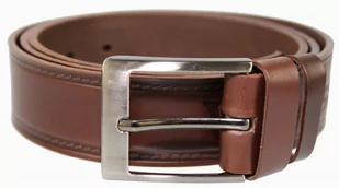 Pasek Skórzany Arucce (PL) Tłoczony Napis "W&ROGERS" Skóra Naturalna EXTRA 40 mm CZEKOLADOWY - Paski - miniaturka - grafika 3