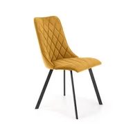 Krzesła - Krzesło Metalowe K-450 Czarny / Musztardowy Halmar - miniaturka - grafika 1
