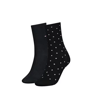 Tommy Hilfiger Skarpety damskie (2 sztuki), Czarny, 36-38 EU - Skarpetki damskie - miniaturka - grafika 1