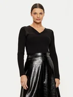 Swetry damskie - Morgan Sweter 242-MGANZA Czarny Slim Fit - miniaturka - grafika 1