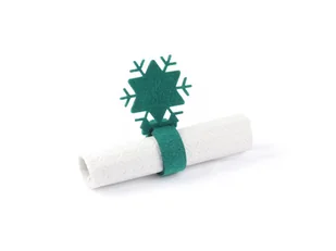 Serwetnik ze wzorem świątecznym - Śnieżynka - 21 cm - 1 szt. - Dekoracja stołu - miniaturka - grafika 1