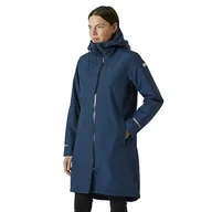 Płaszcze damskie - Helly Hansen Damski płaszcz przeciwdeszczowy W Aspire Ocean, S - miniaturka - grafika 1