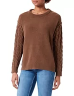 Swetry damskie - Replay Damski sweter DK2413, 569 Light MUD, L, 569 Light Mud, L - miniaturka - grafika 1