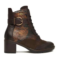 Botki damskie - Trzewiki Remonte CEO-D2A77-25 Brązowy - miniaturka - grafika 1