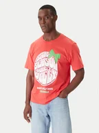 Koszulki męskie - Jack&Jones T-Shirt Holiday Cartoon 12287550 Czerwony Relaxed Fit - miniaturka - grafika 1
