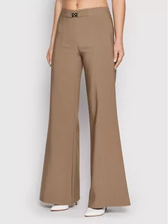 Spodnie damskie - Rinascimento Spodnie materiałowe CFC0107867003 Brązowy Regular Fit - grafika 1