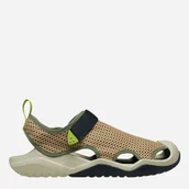 Sandały męskie - Sandały męskie z zakrytymi palcami Crocs Swiftwater Mesh Deck 211095-1NM 46-47 (M12) Szare. Sandały męskie - miniaturka - grafika 1