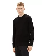 Swetry męskie - TOM TAILOR Denim sweter męski, 2999 - Black, XS - miniaturka - grafika 1