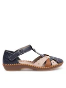 Sandały damskie - Rieker Sandały M1655-14 Granatowy - miniaturka - grafika 1