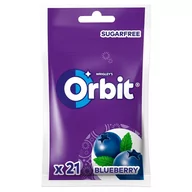 Gumy do żucia, lizaki, dropsy - Orbit Blueberry Bezcukrowa guma do żucia 29 g (21 sztuk) - miniaturka - grafika 1