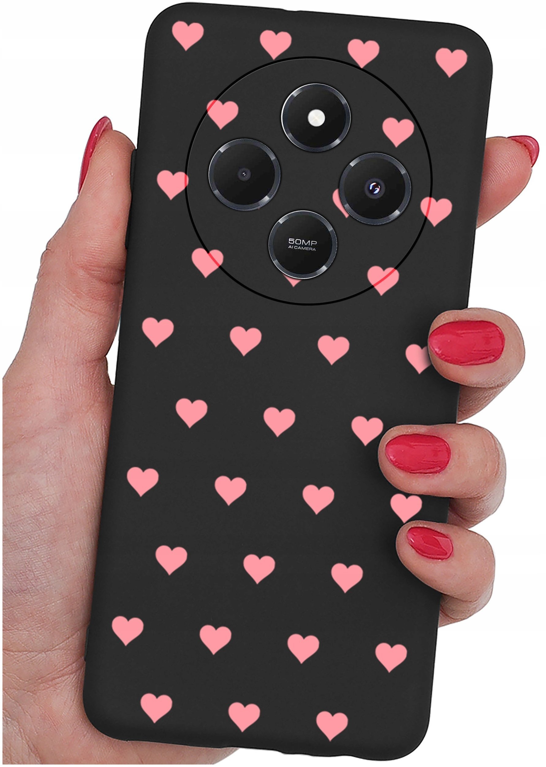 Etui do Xiaomi Redmi 14C WZORYSILIKONOWE MATT CASE + SZKŁO 9H