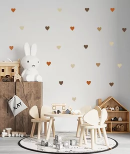 Serca, serduszka, naklejki na ścianę Boho - Naklejki na ścianę - miniaturka - grafika 1
