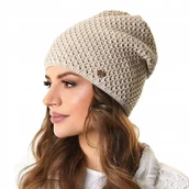 Czapki damskie - Czapka zimowa damska INGA Jasny beż - miniaturka - grafika 1