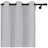 Zasłony - Voppi Zasłona welurowa na przelotki 140 x 260 cm szara zasłona dekoracyjna do salonu lub sypialni - miniaturka - grafika 1