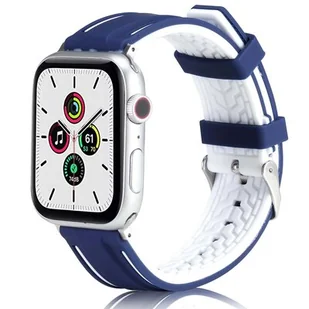 Beline pasek Apple Watch Solid Silicone 42/44/45/49mm granatowo-biały  navy/white - Paski - miniaturka - grafika 1