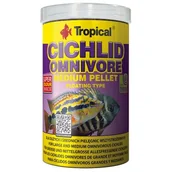 Pokarm dla ryb - Pokarm dla ryb pływający Cichlid Omnivore Medium Pellet 1000 ml / 360 g Tropical - miniaturka - grafika 1