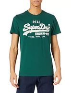 Koszulki męskie - Superdry Męski T-shirt, zielony (Pine Green), 3XL - miniaturka - grafika 1