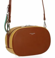 Torebki damskie - Torebka damska listonoszka David Jones Ruda/Żółta - miniaturka - grafika 1