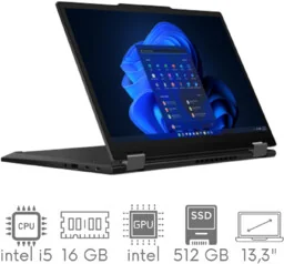 2w1 LENOVO ThinkPad X13 Yoga G4 i5-1345U 16GB 512SSD 13,3'' WUXGA FHD+ 1920x1200 X360 Modem WWAN 5G WiFi BT Kam Win11pro GW12mc - Elektronika OUTLET - miniaturka - grafika 1
