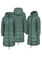 Kurtki damskie - Sublevel Płaszcz pikowany w kolorze zielonym - miniaturka - grafika 1