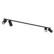 Lampy sufitowe - Nowodvorski Lampa 4 punktowa podtynkowa MONO SURFACE IV szer. 118cm GU10 czarny złoty 7692 - miniaturka - grafika 1