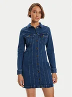 Sukienki - Lee Sukienka jeansowa Rider 112355125 Niebieski Slim Fit - miniaturka - grafika 1