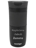 Kubki termiczne - Kubek termiczny z grawerem Contigo Byron 470ml - Czarny Mat - miniaturka - grafika 1