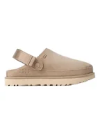 Kapcie damskie - UGG Skórzane kapcie "Goldenstar" w kolorze beżowym - miniaturka - grafika 1
