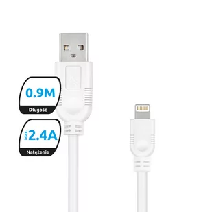 eXc mobile Pozostali Kabel lightning Whippy 0,9m biały odbierz w Warszawie Faktura VAT 23% Polska gwarancja MO-EC-F176 - Kable USB - miniaturka - grafika 4