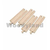 Tory, garaże, parkingi - WoodyLand Kolejka, Tory Proste 15Cm 4Szt - Woodyland - miniaturka - grafika 1