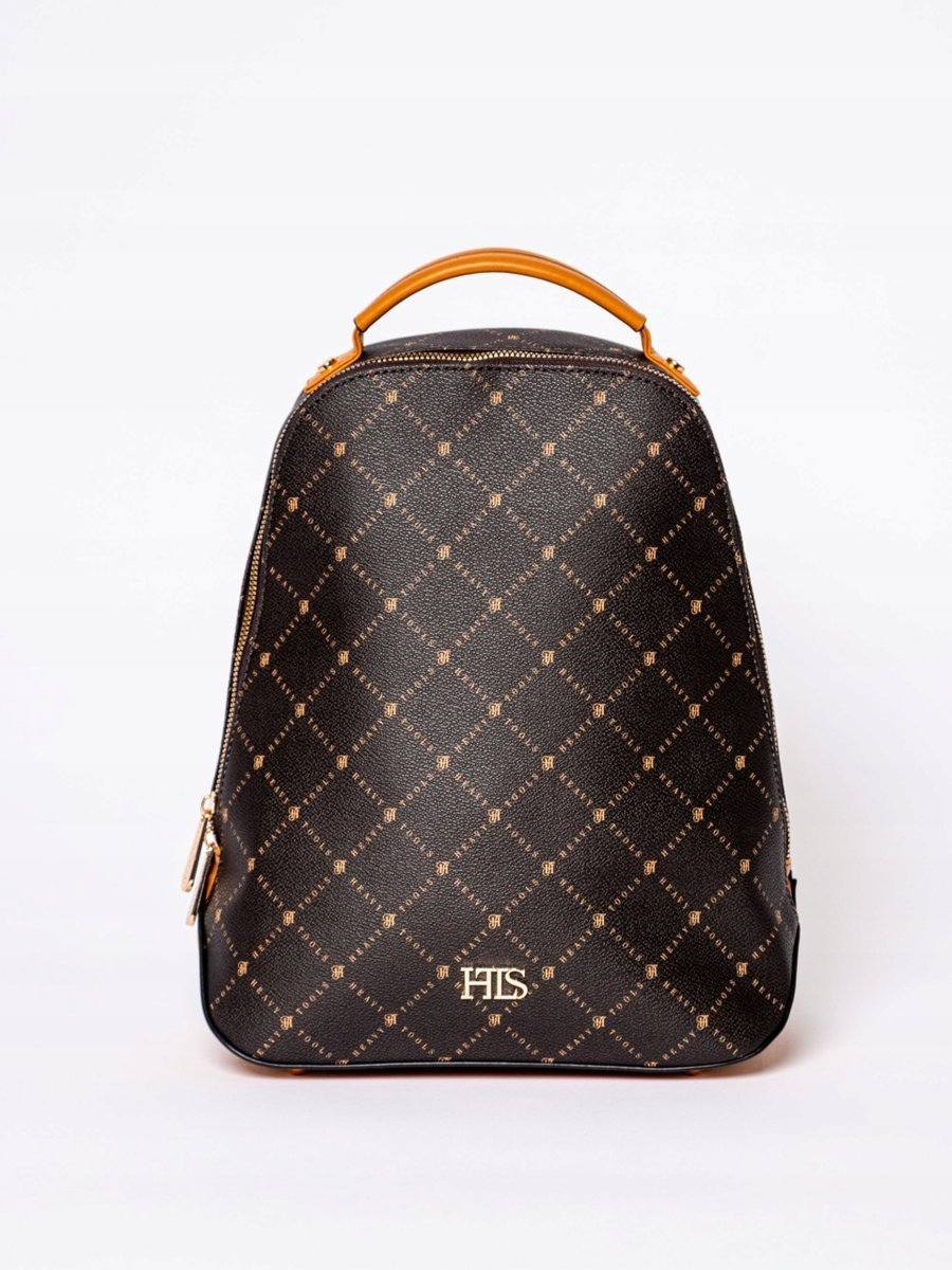 HEAVY TOOLS ELEGANCKI POJEMNY DAMSKI MODNY PLECAK MIEJSKI EBEZE BRĄZOWY