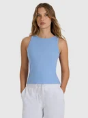 Koszulki i topy damskie - 4F Top slim gładki damski - granatowy L - miniaturka - grafika 1