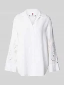 Bluzki damskie - Bluzka koszulowa o kroju relaxed fit z mieszanki lnu i wiskozy - miniaturka - grafika 1