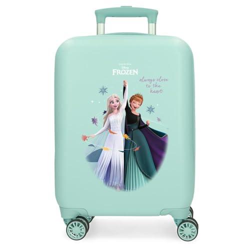 Joumma Disney Kraina lodu Zawsze blisko serca Walizka kabinowa niebieska 33 x 50 x 20 cm sztywne zapięcie szyfrowe z boku ABS 28,4 kg 2 kg 4 podwójne koła bagaż ręczny, Niebieski, walizka kabinowa
