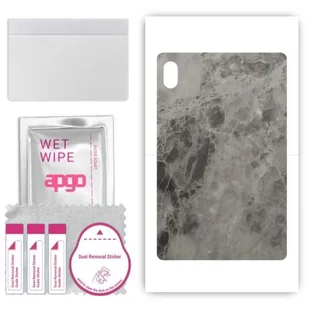 folia naklejka skórka strukturalna na TYŁ do Huawei MatePad 11 2023 - Marmur Czarny - apgo SKINS - Akcesoria do tabletów i e-booków - miniaturka - grafika 1