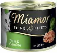 Mokra karma dla kotów - Miamor Feine Filets w galarecie, 6 x 185 g - Tuńczyk z warzywami - miniaturka - grafika 1