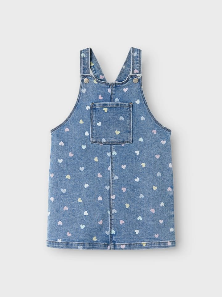 name it Sukienka-ogrodniczka dżinsowa w kolorze niebieskim