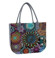 Torebki damskie - Duża Damska Torba Filcowa na ramię w kolorowe mandale Lady Karuzela - miniaturka - grafika 1