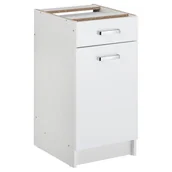 Szafki kuchenne - Szafka kuchenna stojąca 1 szuflada First 40 cm kolor biały/srebrny - miniaturka - grafika 1