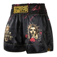 Kimona, stroje i obuwie - Szorty do Muay Thai męskie EXTREME HOBBY SANTA MUERTE - miniaturka - grafika 1