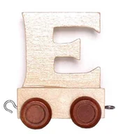 Pociągi dla dzieci - Small Foot Design Wagonik z literą E - miniaturka - grafika 1