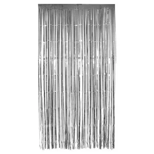 Fotościanka Party kurtyna srebrny 100 x 200 cm - Dekoracje sali - miniaturka - grafika 1
