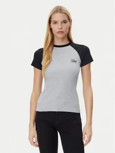 Guess T-Shirt W5GP61 KA0H1 Szary Regular Fit - Koszulki i topy damskie - miniaturka - grafika 1