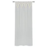 Firany - Firanka z tunelem BOHO 140 x 260 cm biała - miniaturka - grafika 1
