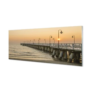 Szklany panel kuchenny Gdańsk Morze molo 125x50 cm - Tablice i flipcharty - miniaturka - grafika 1
