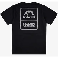 Koszulki sportowe męskie - MANTO T-shirt Koszulka PULSE Czarna - miniaturka - grafika 1