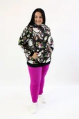 Bluzy damskie - Czarna bluza z kapturem Łapacz snów 44 - miniaturka - grafika 1