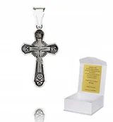 Wisiorki - 925 Srebrny Krzyżyk Prawosławny 1,42 g 3,5 cm K26 - miniaturka - grafika 1