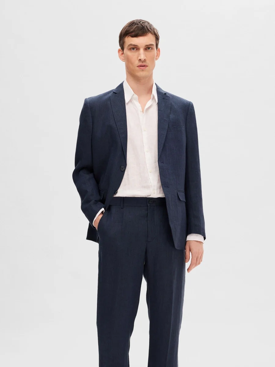 SELECTED HOMME MĘSKA MARYNARKA LEN GRANATOWA SLIM NAWESALE 50 7CA