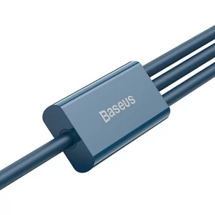 Baseus Superior 3w1 kabel USB - Lightning / USB Typ C / micro USB 3,5 A 1,5 m niebieski (CAMLTYS-03) - Kable USB - miniaturka - grafika 3